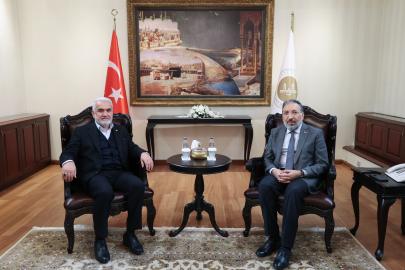 HÜDA PAR Genel Başkanı Yapıcıoğlu'ndan Diyanet İşleri Başkanı Arpaguş'a ziyaret