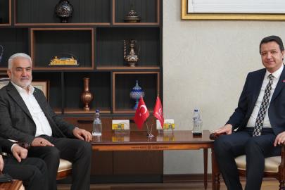 HÜDA PAR Genel Başkanı Yapıcıoğlu’ndan Saadet Partisi Genel Başkanı Arıkan’a ziyaret