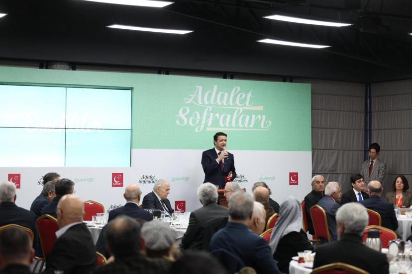 SAADET PARTİSİ GENEL BAŞKANI MAHMUTARIKAN İFTARDA EMEKLİLERLE BULUŞTU: “EMEKLİ İKRAMİYESİ EN AZ BİR MAAŞ OLMALI” “EMEKLİ KART İLE TEMEL GIDADA İADE MEKANİZMASI” “BÜYÜME RAKAMLARI EMEKLİNİN CEBİNE YANSIMALI”