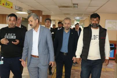 HÜDA PAR heyeti Siverek'te okul saldırısında yaralananları ziyaret etti