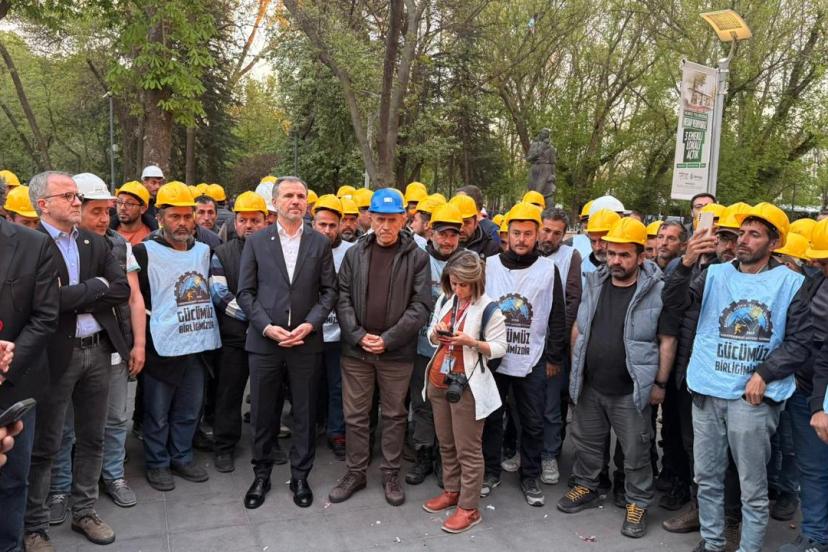SAADET PARTİSİNDEN AÇLIK GREVİNDEKİ MADEN İŞÇİLERİNE DAYANIŞMA ZİYARETİ